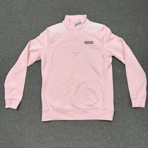 Vineyard Vines Pink Quarter Zip Pullover Sweatshirt Women XS
